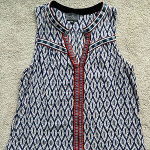 Market & Spruce blue boho patterned tank blouse size S